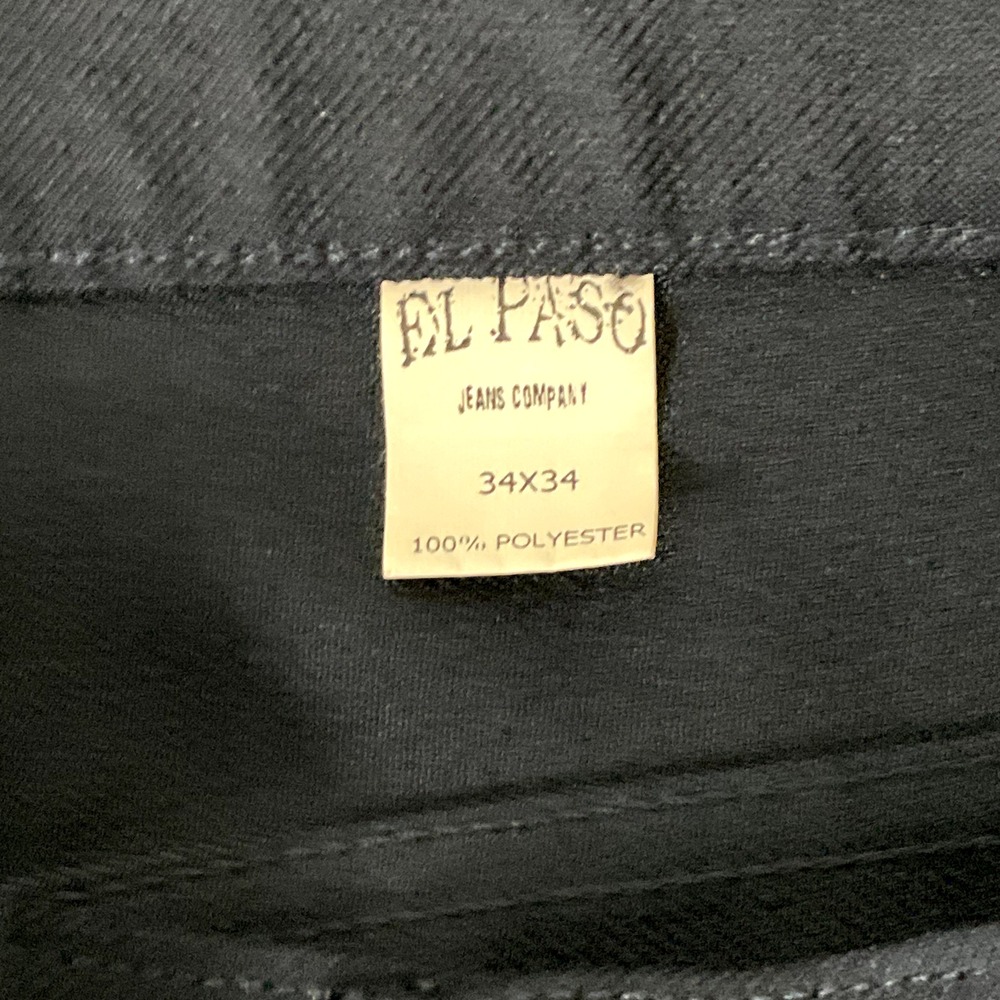 El Paso Jean Co. Pants Men 34x28 Navy Blue Slacks Polyester Rodeo Western - Picture 7 of 12